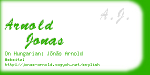 arnold jonas business card